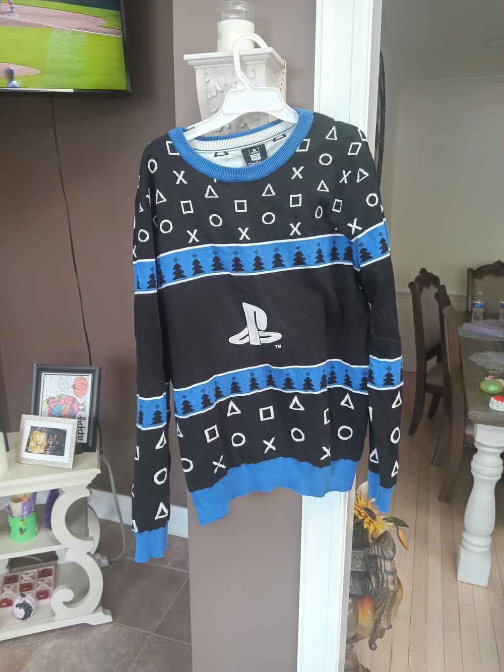 Black & Blue PlayStation Logo Men's Sweater